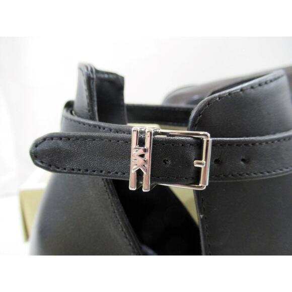 Michael Kors Lawson Open Toe High Heel Buckled Sandals Booties Black Size 7 - Picture 6 of 8